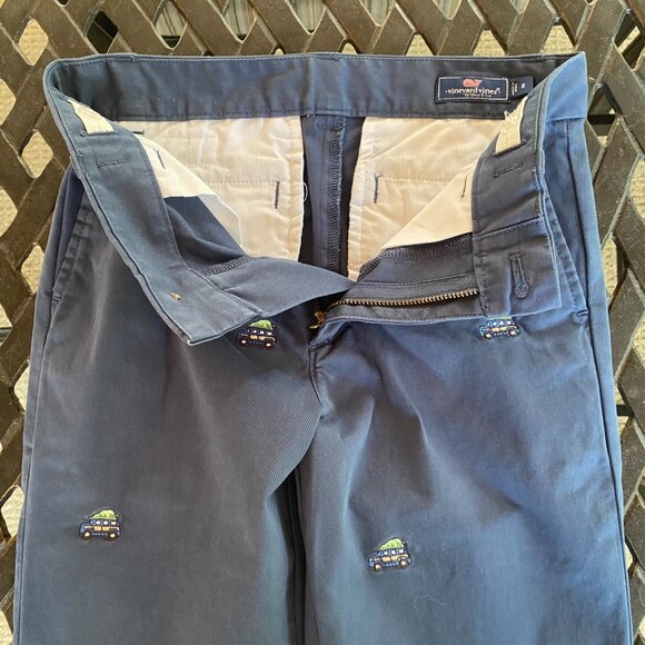 Vineyard Vines Holiday Pants - Woodie Truck with Christmas Tree - Preppy - EUC - Picture 5 of 14